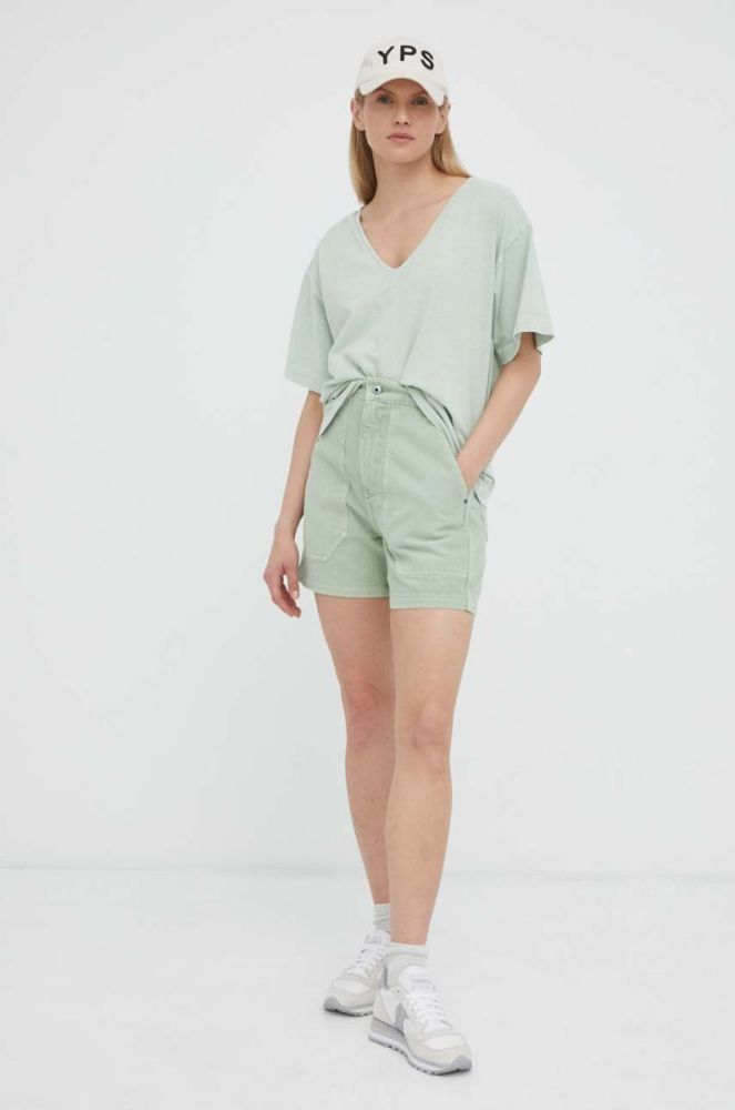 Бавовняна футболка G-Star Raw колір зелений (3160200) фото 2
