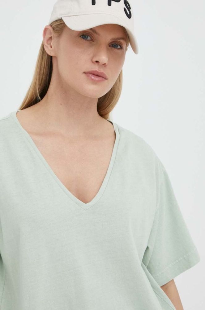 Бавовняна футболка G-Star Raw колір зелений (3160200) фото 4