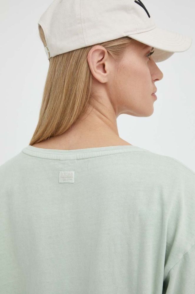 Бавовняна футболка G-Star Raw колір зелений (3160200) фото 5