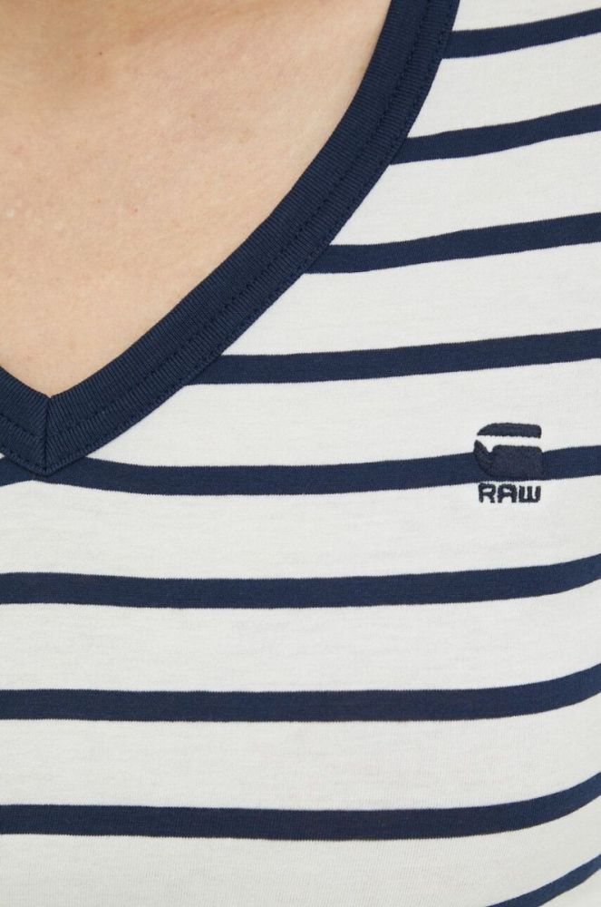 Бавовняна футболка G-Star Raw колір синій фото 5