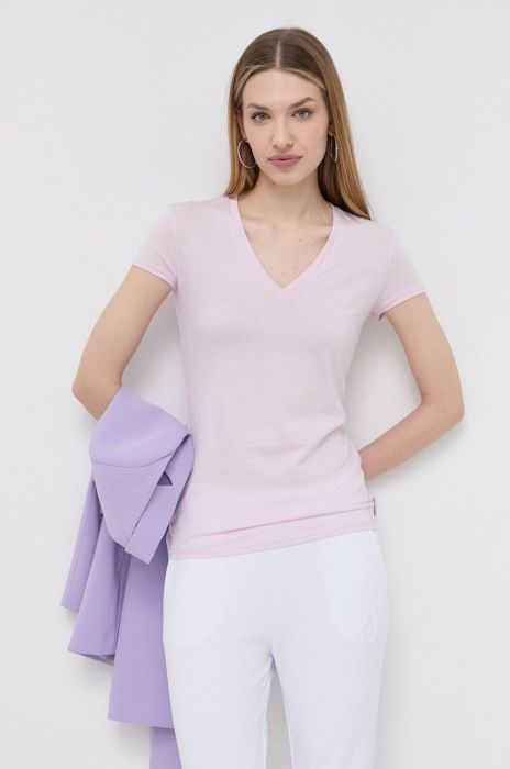 Бавовняна футболка Armani Exchange колір рожевий (3194709)