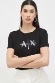 Бавовняна футболка Armani Exchange колір чорний (3075796)