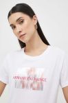 Бавовняна футболка Armani Exchange колір білий (3075801)