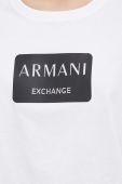 Бавовняна футболка Armani Exchange колір білий (3075814)