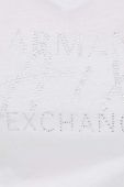 Бавовняна футболка Armani Exchange колір білий (3242396)