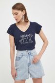 Бавовняна футболка Armani Exchange колір синій (3242401)