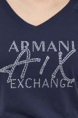 Бавовняна футболка Armani Exchange колір синій (3242401)