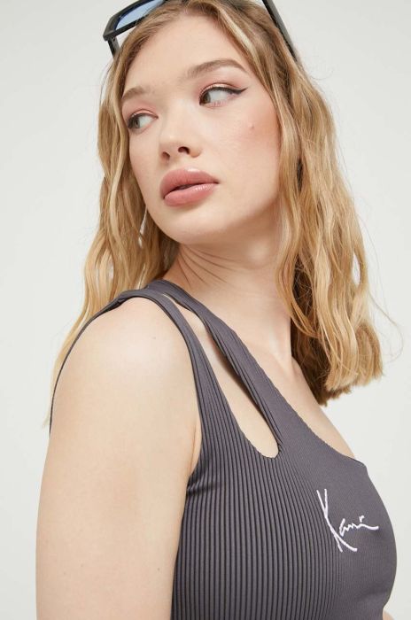 Топ Karl Kani жіночий колір сірий