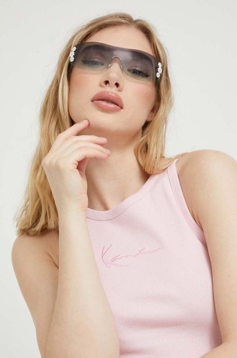 Топ Karl Kani жіночий колір рожевий (3333656)