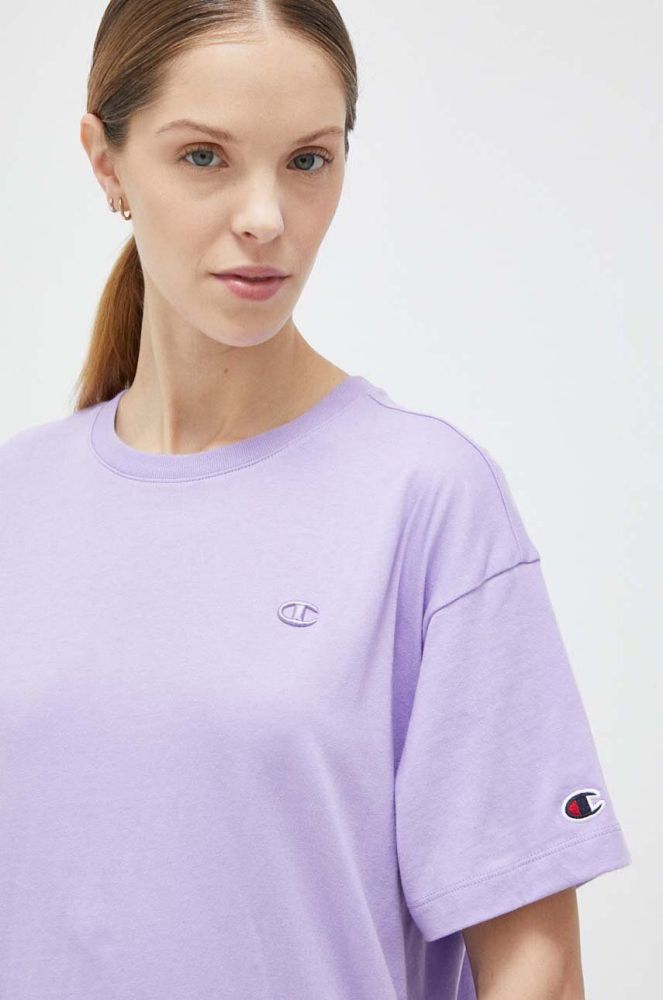 Бавовняна футболка Champion колір фіолетовий (3091458)