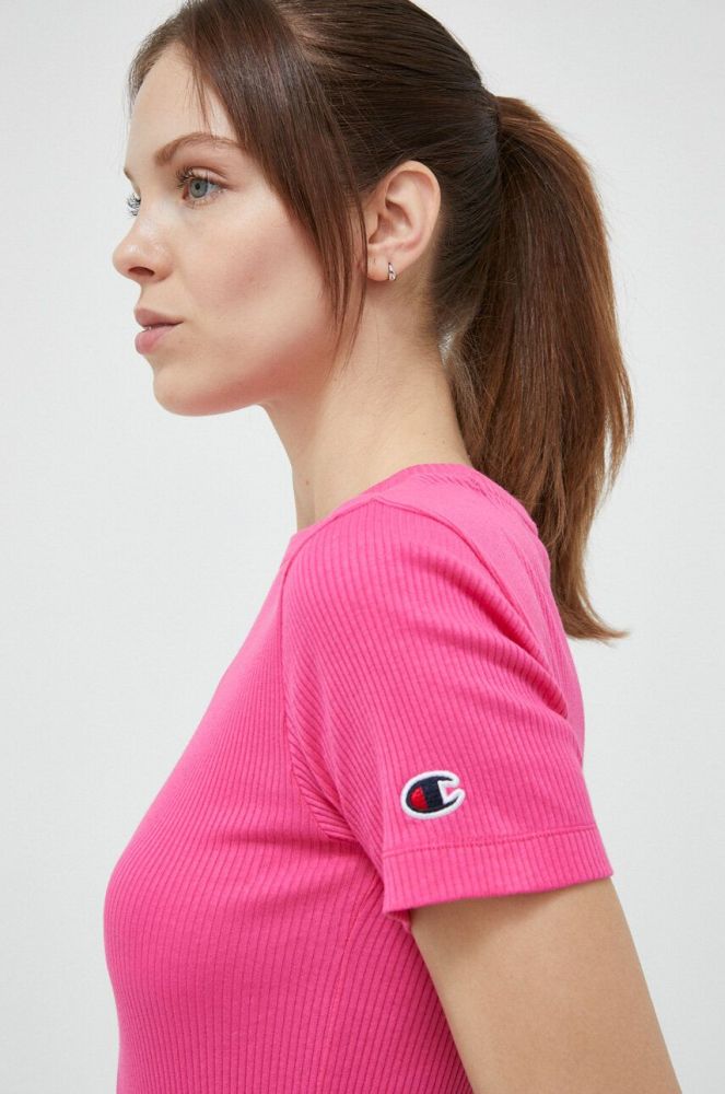 Бавовняна футболка Champion колір рожевий (3133691)