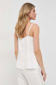 Льняний топ Luisa Spagnoli колір білий