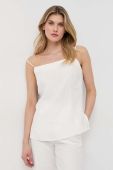 Льняний топ Luisa Spagnoli колір білий