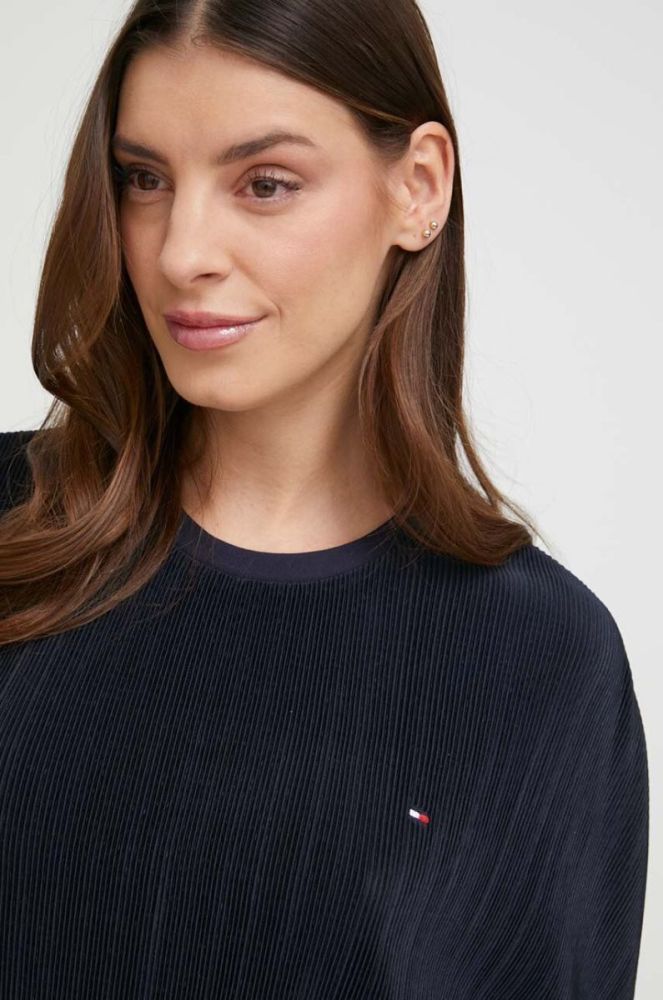 Піжамна футболка Tommy Hilfiger жіночий колір синій фото 4
