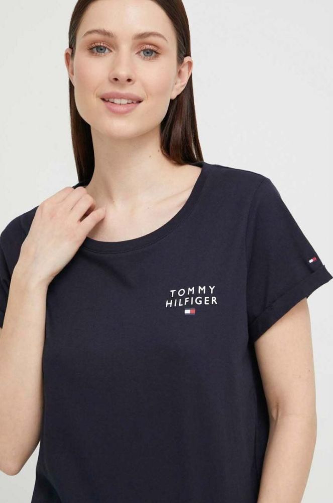 Бавовняна футболка lounge Tommy Hilfiger колір синій фото 4