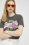 Бавовняна футболка Superdry колір сірий (3186129)
