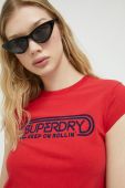 Бавовняна футболка Superdry колір червоний (3186153)