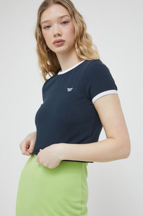 Футболка Superdry жіночий колір синій (3182267)