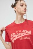 Бавовняна футболка Superdry колір червоний (3023805)