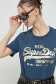 Бавовняна футболка Superdry колір синій (3020844)