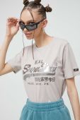 Бавовняна футболка Superdry колір сірий (3023815)