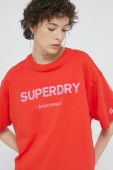 Бавовняна футболка Superdry колір червоний (2989171)