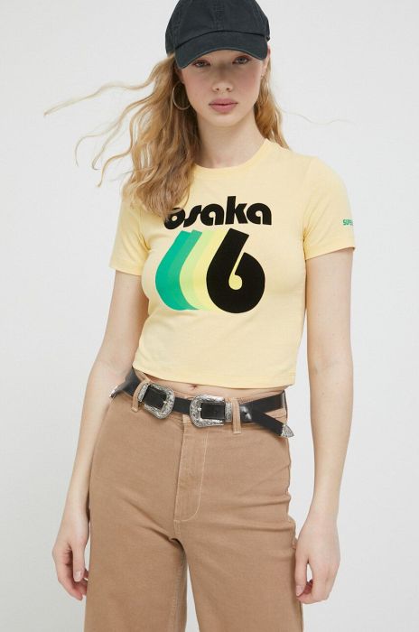 Футболка Superdry жіночий колір жовтий (3182276)