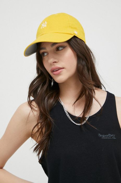 Бавовняний топ Superdry колір чорний