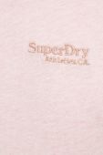 Бавовняний топ Superdry колір рожевий