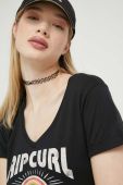 Бавовняна футболка Rip Curl колір чорний