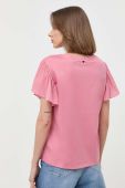 Бавовняна футболка Weekend Max Mara Mana колір рожевий