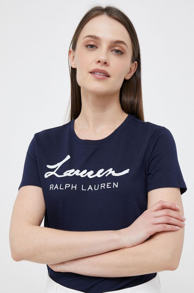 Футболка Lauren Ralph Lauren жіночий колір синій (3163868)