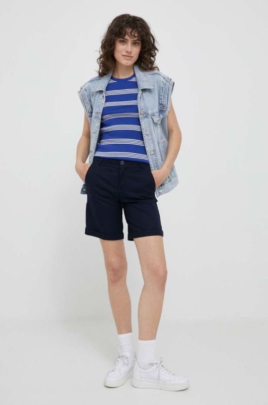 Бавовняний топ Polo Ralph Lauren колір синій (3230668) фото 2