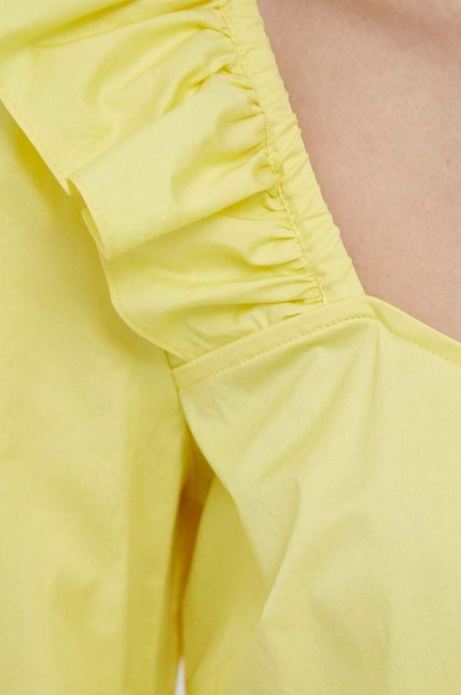 Блузка PS Paul Smith жіноча колір жовтий однотонна фото 5