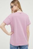Бавовняна футболка Protest колір рожевий