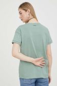 Бавовняна футболка Protest колір зелений