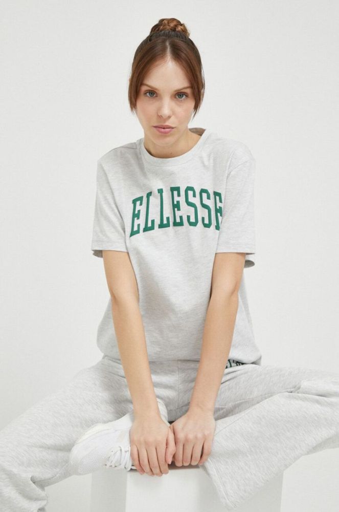 Бавовняна футболка Ellesse колір сірий SGR17859-LIGHTGREY фото 4