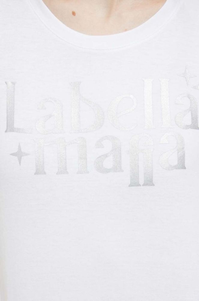 Бавовняна футболка LaBellaMafia колір білий (3245581) фото 5