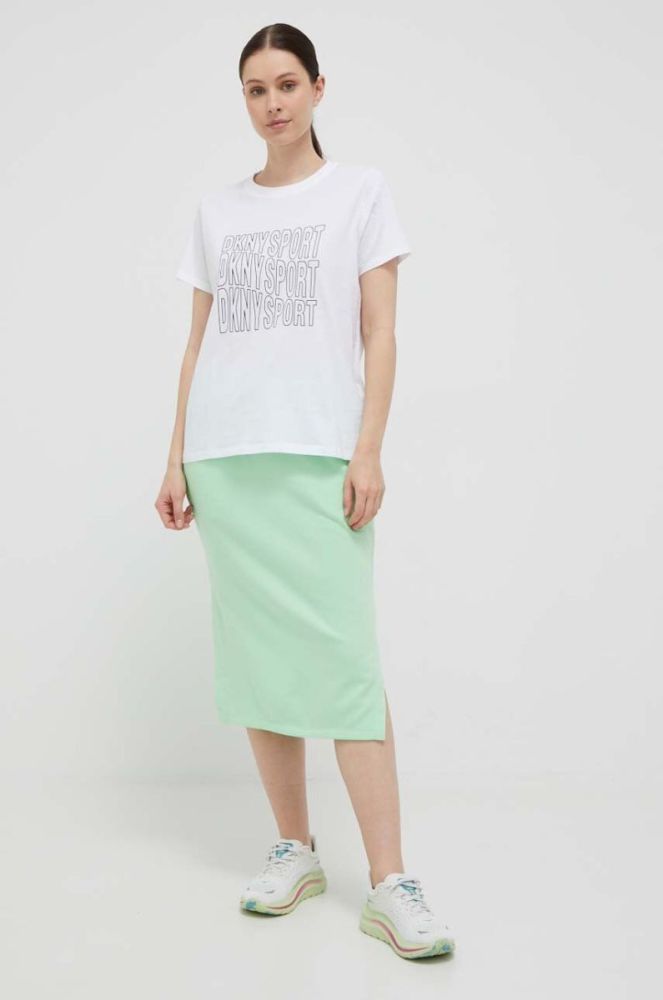 Бавовняна футболка Dkny колір білий (3289154) фото 2