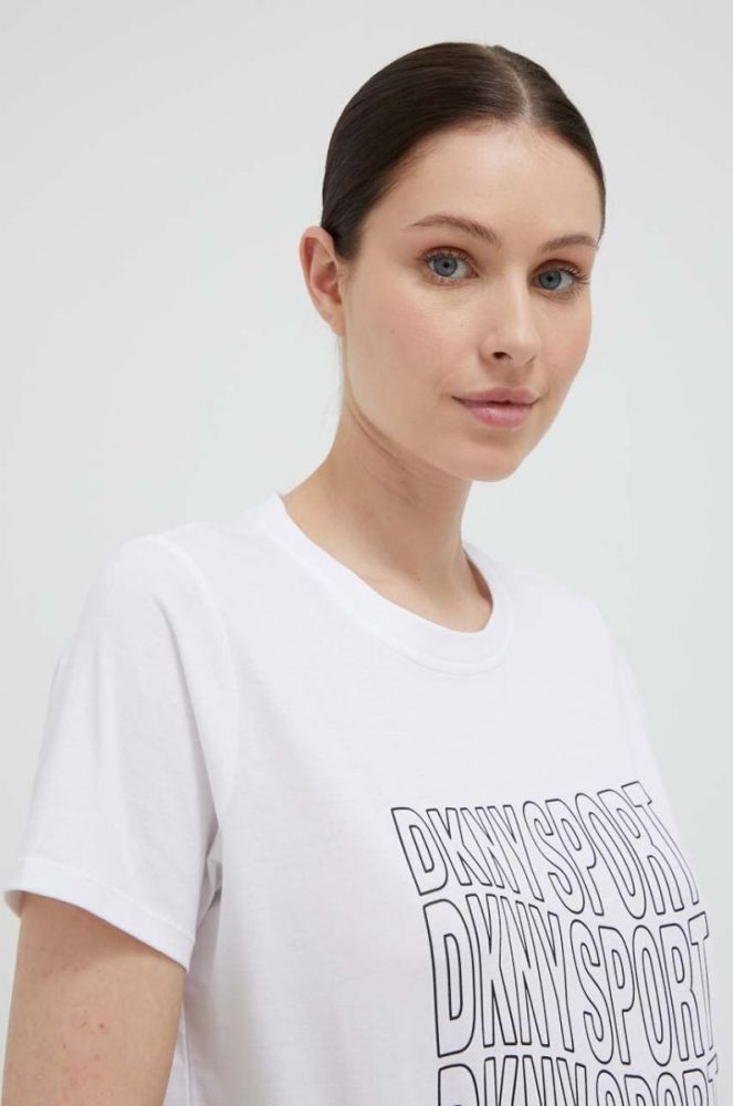 Бавовняна футболка Dkny колір білий (3289154) фото 4
