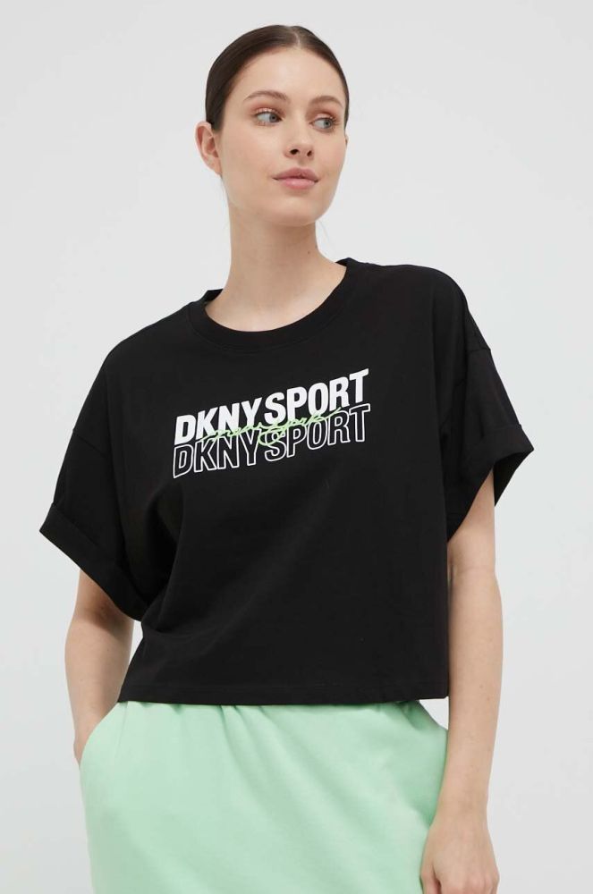 Бавовняна футболка Dkny колір чорний (3289162)