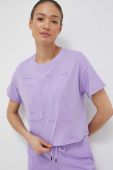 Бавовняна футболка Dkny колір фіолетовий