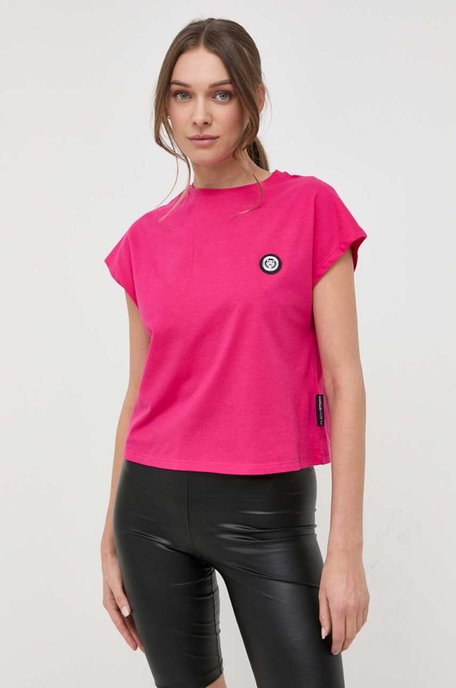 Бавовняна футболка PLEIN SPORT колір рожевий (3222153)