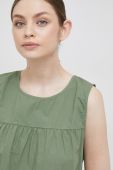 Бавовняний топ Deha колір зелений