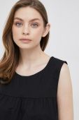 Бавовняна блузка Deha жіноча колір чорний однотонна
