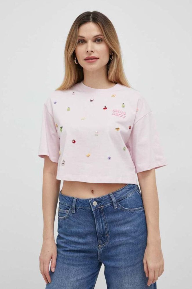 Бавовняна футболка Miss Sixty колір рожевий (3083631)