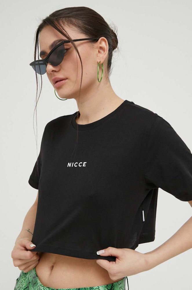 Бавовняна футболка Nicce колір чорний