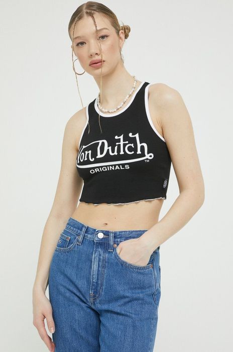 Топ Von Dutch жіночий колір чорний