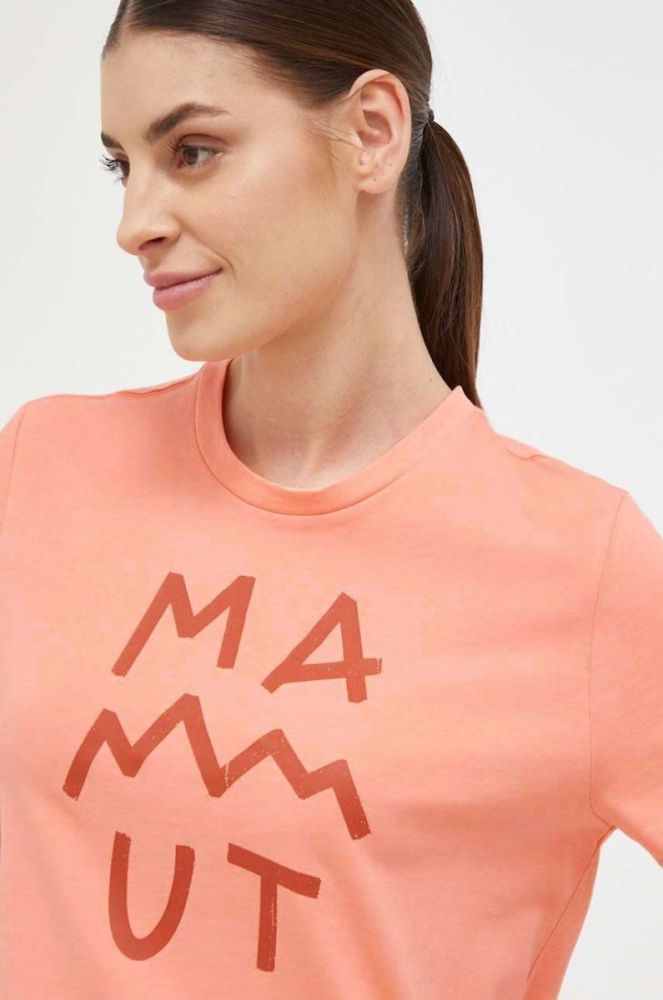 Футболка Mammut Massone Lettering жіночий колір рожевий фото 4