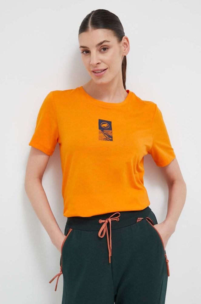 Спортивна футболка Mammut Core Emblem колір помаранчевий